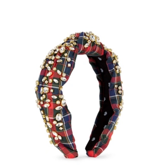 LELE SADOUGHI PLAID TARTAN HOLIDAY LIMITED EDITION CRYSTAL HEADBAND BLOGGER FAV - Picture 5 of 5